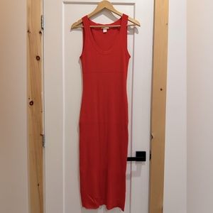 H&M Basics maxi dress, size M, orange/red